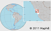 Gray Location Map of Canta, highlighted parent region