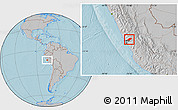 Gray Location Map of Canta, hill shading