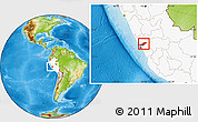 Physical Location Map of Canta, highlighted country
