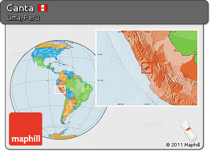 Political Location Map of Canta