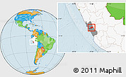 Political Location Map of Canta, highlighted country, highlighted parent region