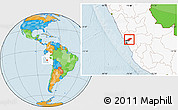 Political Location Map of Canta, highlighted country