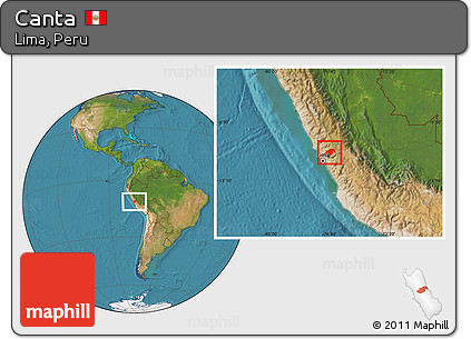 Satellite Location Map of Canta