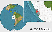 Satellite Location Map of Canta, highlighted country, highlighted parent region