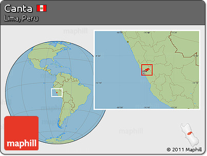 Savanna Style Location Map of Canta