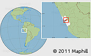 Savanna Style Location Map of Canta, highlighted parent region