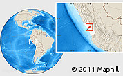 Shaded Relief Location Map of Canta, highlighted parent region