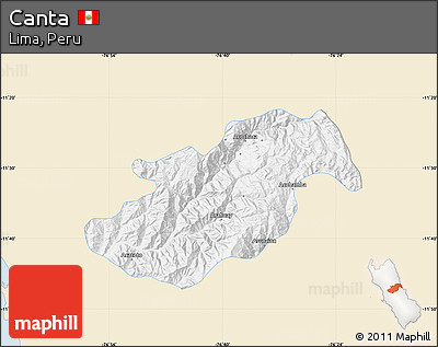 Classic Style Map of Canta, single color outside