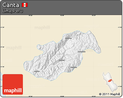 Classic Style Map of Canta, single color outside