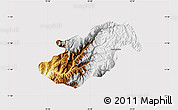 Physical Map of Canta, cropped outside