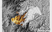 Physical Map of Canta, darken, desaturated