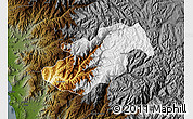 Physical Map of Canta, darken