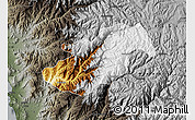 Physical Map of Canta, darken, semi-desaturated
