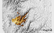 Physical Map of Canta, lighten, desaturated