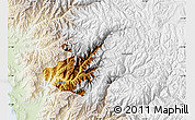 Physical Map of Canta, lighten