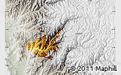Physical Map of Canta, lighten, semi-desaturated