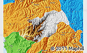Physical Map of Canta, political outside