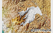 Physical Map of Canta, satellite outside