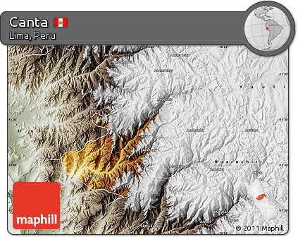Physical Map of Canta, semi-desaturated