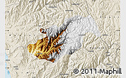 Physical Map of Canta, shaded relief outside