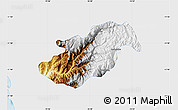 Physical Map of Canta, single color outside