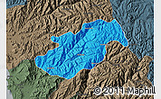 Political Map of Canta, darken, semi-desaturated
