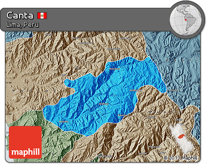 Political Map of Canta, semi-desaturated