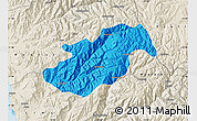 Political Map of Canta, shaded relief outside