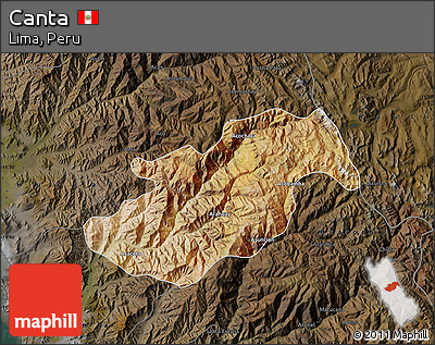 Satellite Map of Canta, darken