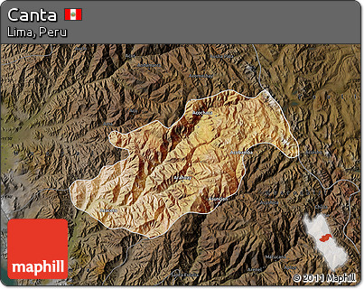 Satellite Map of Canta, darken