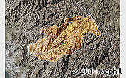 Satellite Map of Canta, darken, semi-desaturated