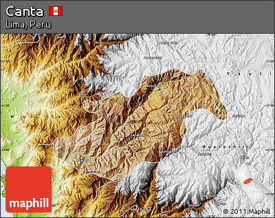 Satellite Map of Canta, physical outside