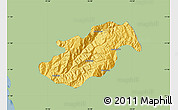 Savanna Style Map of Canta, single color outside