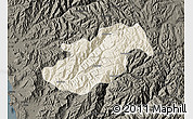 Shaded Relief Map of Canta, darken