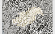 Shaded Relief Map of Canta, darken, semi-desaturated
