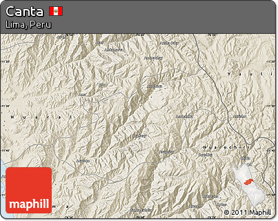 Shaded Relief Map of Canta