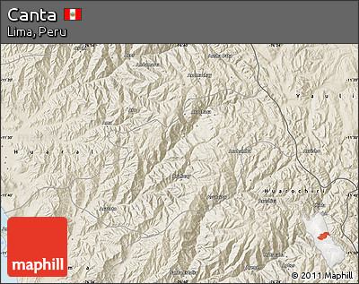 Shaded Relief Map of Canta