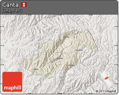 Shaded Relief Map of Canta, lighten