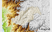 Shaded Relief Map of Canta, physical outside