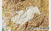 Shaded Relief Map of Canta, satellite outside