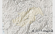 Shaded Relief Map of Canta, semi-desaturated