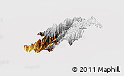 Physical Panoramic Map of Canta, cropped outside