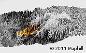 Physical Panoramic Map of Canta, darken, desaturated