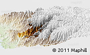 Physical Panoramic Map of Canta, lighten