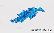 Political Panoramic Map of Canta, cropped outside