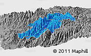 Political Panoramic Map of Canta, desaturated