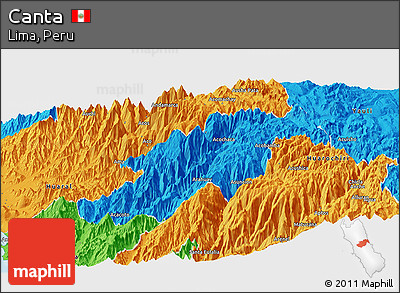 Political Panoramic Map of Canta