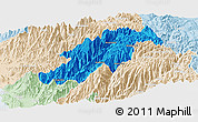 Political Panoramic Map of Canta, lighten