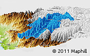 Political Panoramic Map of Canta, physical outside
