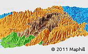 Satellite Panoramic Map of Canta, political outside